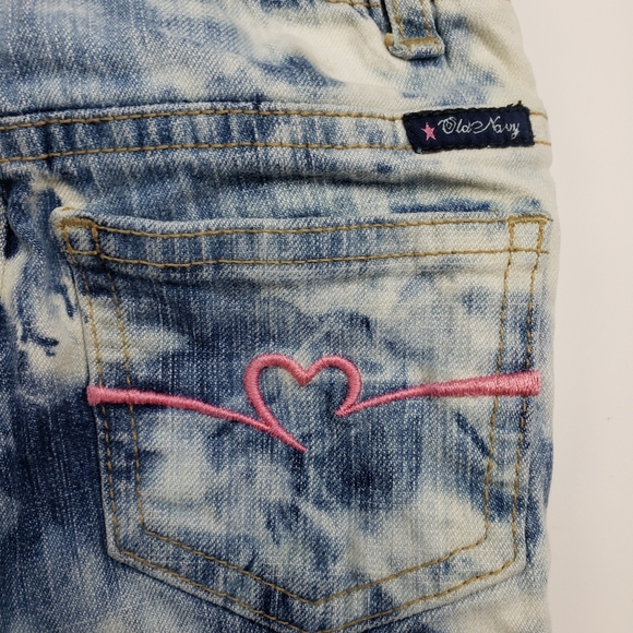 Toddler girl custom bleached Old Navy flare jeans size 12-18 months - Picture 3 of 4